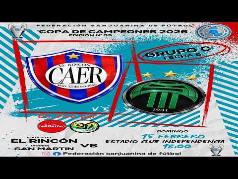 ⚽ EL RINCÓN VS SAN MARTÍN – 5° FECHA – FASE DE GRUPOS – COPA DE CAMPEONES – 15/02/26