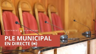 Ple ordinari de l'Ajuntament de Montblanc. 28 de juliol de 2026