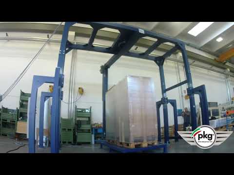 PKG EDDY: vertical wrapper with a rotating arm.