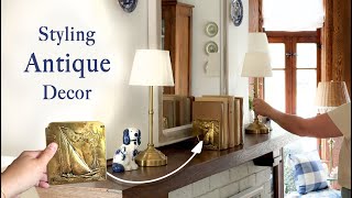 Styling Antique Store Decor Finds (Fireplace Mantle Makeover) & 2 Charming DIY Decor Upgrades
