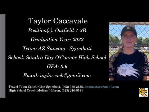 Taylor Caccavale Softball Skills Video - 2022 Outfield 3B