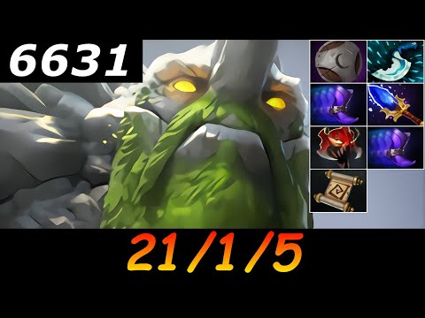 Dota 2 Tiny 6631 MMR 21/1/5 (Kills/Deaths/Assists) Ranked Full Gameplay