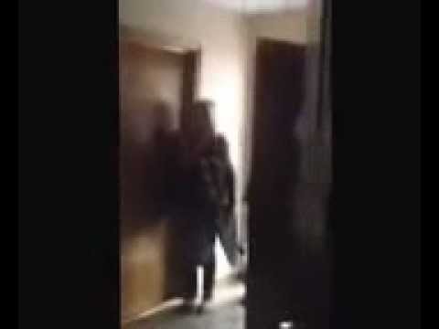 Toni's surprise bachelorette party entrance.