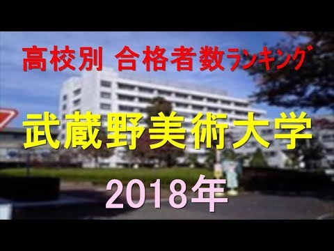 臨床検査学科 武蔵野美術大学 高校別合格者数ランキング 2018年【グラフでわかる】