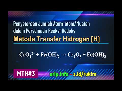 Metode Transfer Hidrogen [H], Redoks CrO42– + Fe(OH)2 → Cr2O3 + Fe(OH)3  (MTH-3)