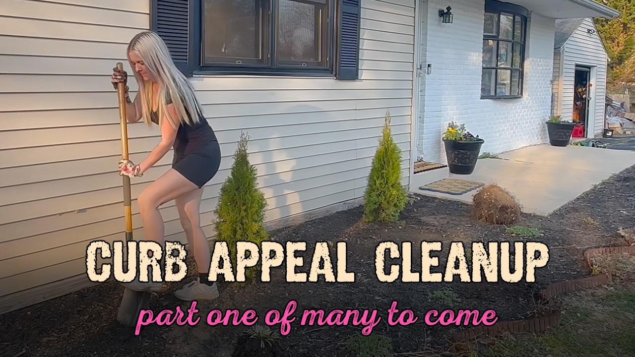 Part 1: Curb Appeal Cleanup | Early Spring Flowers + Perennial Swap