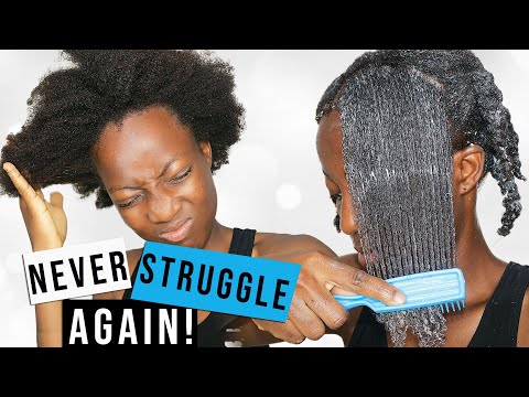 HOW TO DETANGLE 4C HAIR AFTER WASHING | EXACTLY HOW TO WASH AND DETANGLE 4C HAIR  WITHOUT BREAKAGE
