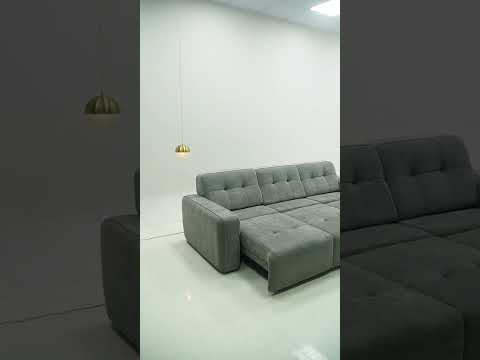 Canapea Extensibilă Smart Electrică cu 3 Locuri și Telecomandă, Gri KJ8144 1