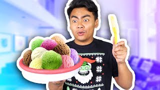 SCOOP THE PLATE TO MAKE ICE CREAM!