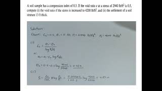 Secondary consolidation settlement - Example