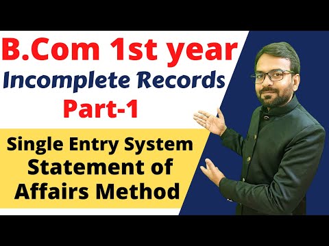 B Com 1st year Accounts Chapter 1 in Hindi Financial Accounts B Com 1st year Lecture 1