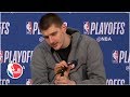 Nikola Jokic Struggles With Microphones Talks Nuggets Losing Game 6 To Blazers 2019 NBA Playoffs