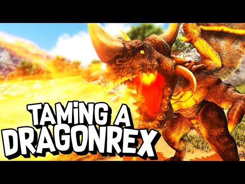 ARK Survival Evolved Ep #10 - TAMING THE FIERY DRAGONREX (Modded Survival)