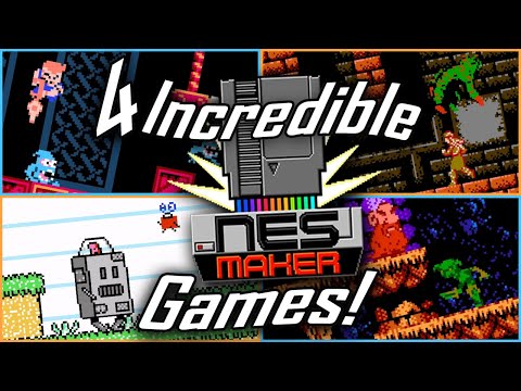 4 Incredibly fun NESmaker Games! (The NES Game Maker)