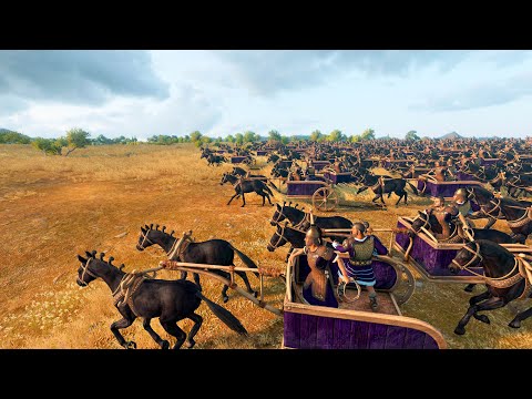700 CHARIOTS vs 10000 ARMORED SPEARMEN - Total War TROY