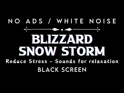 Experience The Pure Blizzard Melody | Sounds for Sleep, Study & Relaxation | Black Screen