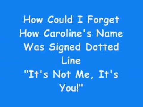 It's Not Me, It's You By Prozzak/Simon & Milo Lyrics