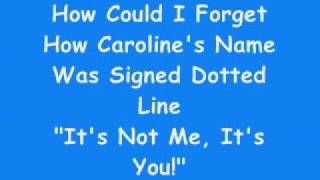 It&#39;s Not Me, It&#39;s You By Prozzak/Simon &amp; Milo Lyrics