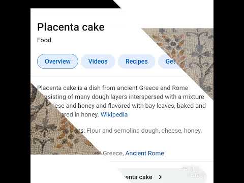ancient Roman placenta cake (cheese cake)