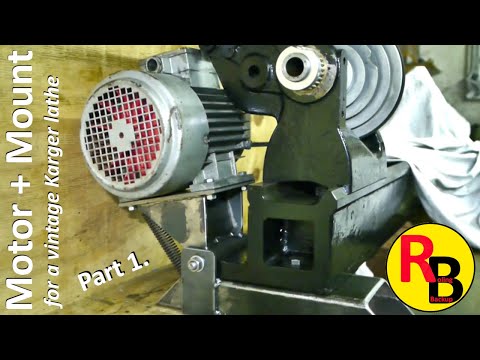 The old lathe get a motor and a VFD