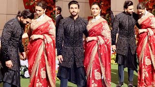 Ranveer Singh and Deepika Padukone Royal Entry with Traditional Look at Anant Ambani Engagement