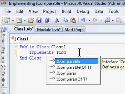 Implementing Interfaces with Visual Studio 2010, Visual Basic, or Visual C#