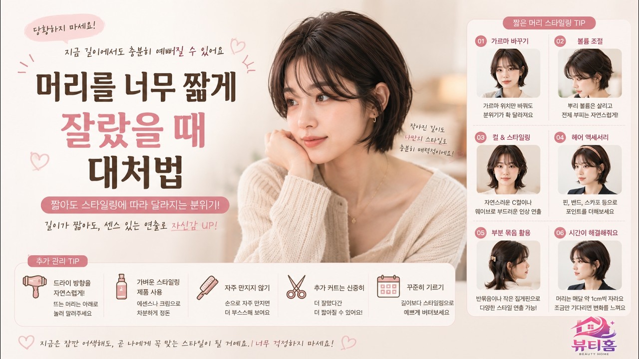 머리를 너무 짧게 잘랐을 때 대처법