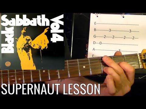 Supernaut by BLACK SABBATH - Guitar Lesson