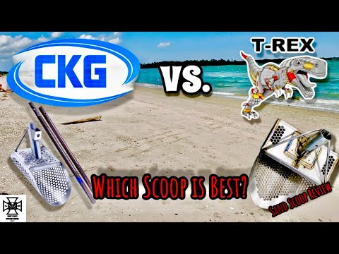Metal Detecting/Treasure Hunting Sand Scoop Review CKG vs T-Rex Beach Scoops