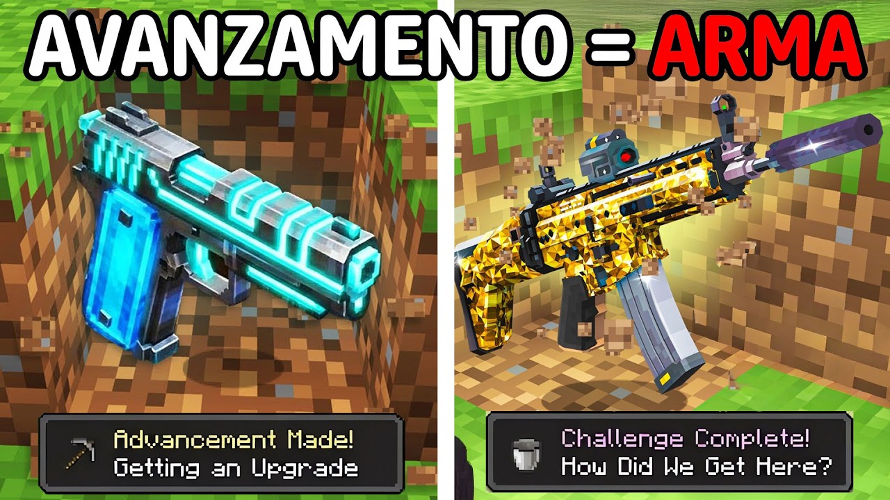MINECRAFT MA OGNI AVANZAMENTO = ARMA + FORTE
