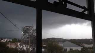 preview picture of video 'Hailstorm Hobart Dec 16 2014 filmed from the Eastern Shore'