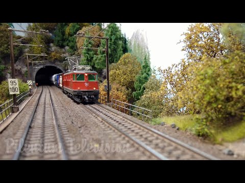 The Bridge - One of the most impressive model train dioramas of the Swiss railways in HO scale