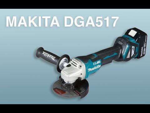 Belaidis kampinis šlifuoklis Makita DGA517Z video