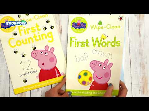 Відео огляд Peppa Pig: Wipe-Clean Collection - 5 книг и маркер в комплекте