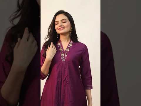 VE Pushpa Pure Chanderi Silk Wholesale Kurti With Pant Size Set Catalog – product video thumbnail