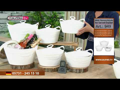 SMAK: Thermoschüsseln 3er Set mit Deckel | Warmhalten Speisegefäss für Essen Suppen Grillgut