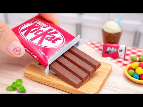 Süßes Miniatur-Schokoladen-Kitkat-Kuchendekorations-Tutorial – Einfache leckere Mini-Kuchen-Rezept