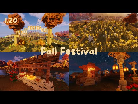 Minecraft Relaxing Longplay - Fall Festival - (No commentary) 1.20 🍀