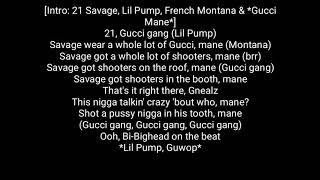 Lil Pump - Gucci Gang Remix (lyrics)(updated)