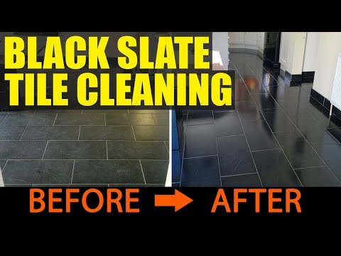 Cleaning black slate tiles in portsmouth