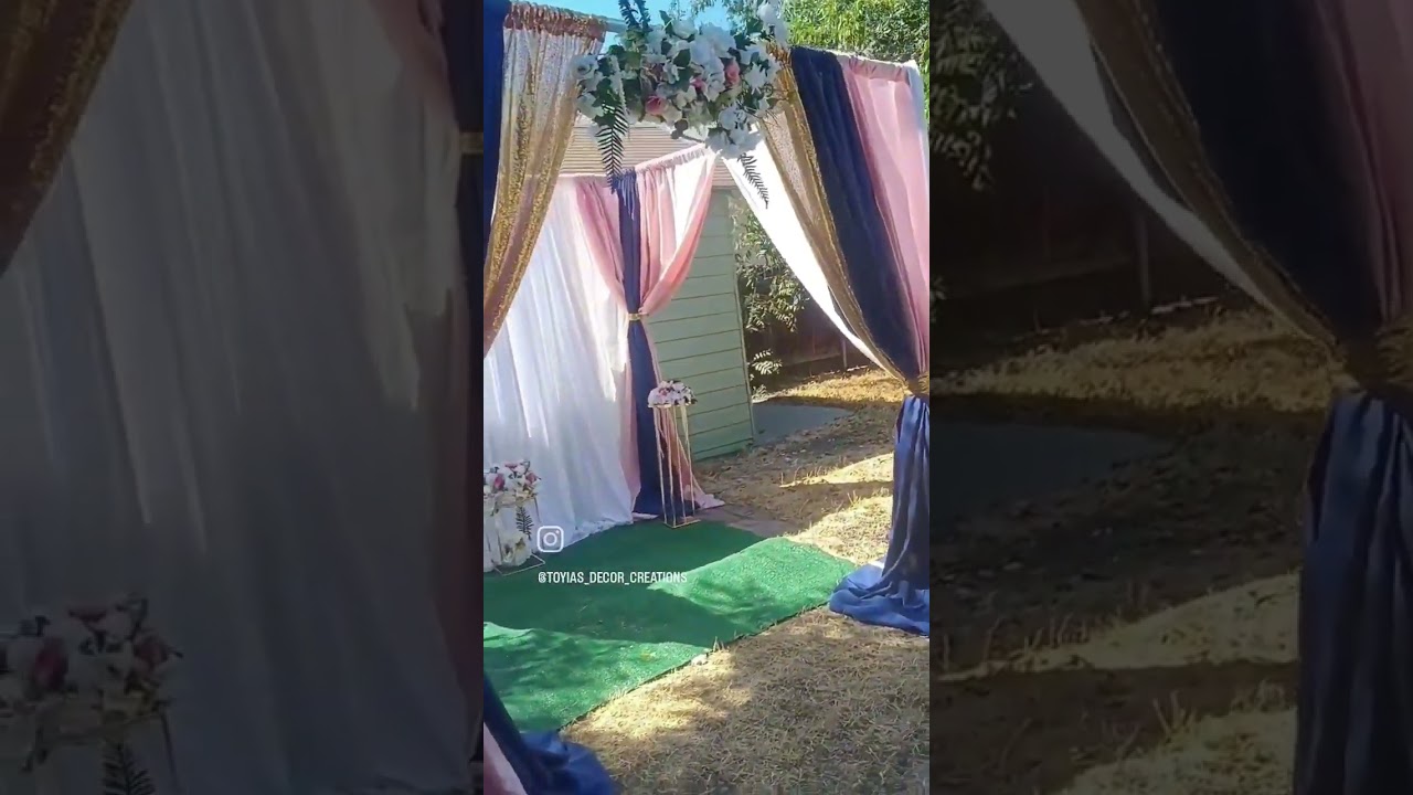 Floral Wedding Arch #explore #explorepage #trendingshorts #trending #viral #wedding #draping