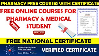 National Level Pharmacy Certificate | Free Online Course for Pharmacy & Medical Students