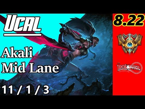 KT Ucal as Akali Mid Lane - S8 Patch 8.22 - KR Challenger - Full Gameplay