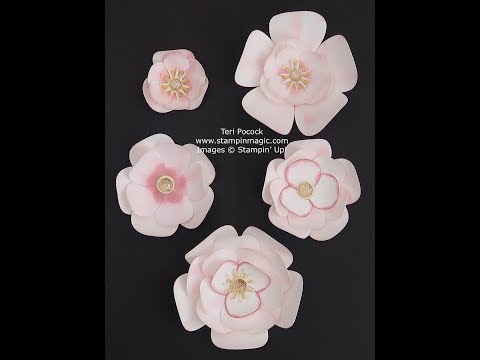 Beautiful Paper Flowers using Dies and Punches from Stampin' Up!