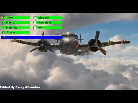 Madagascar: Escape 2 Africa (2008) Plane Crash Scene with healthbars