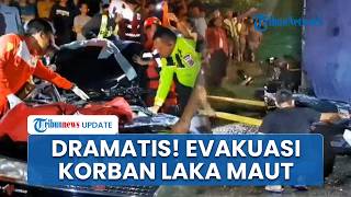 Dramatis! Evakuasi Truk Kontainer Timpa Mobil Satu Keluarga, Pasutri & Anak Tewas Terjepit Kendaraan