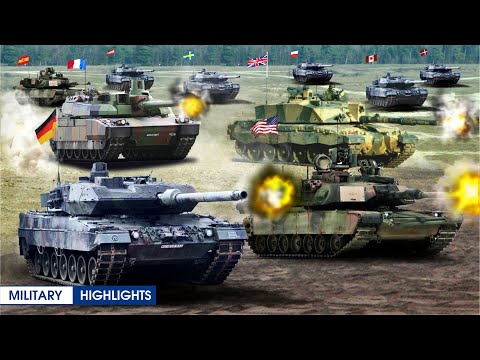 Abrams, Leopard, Leclerc, and Challenger [All of The NATO's Best Tanks in Action]