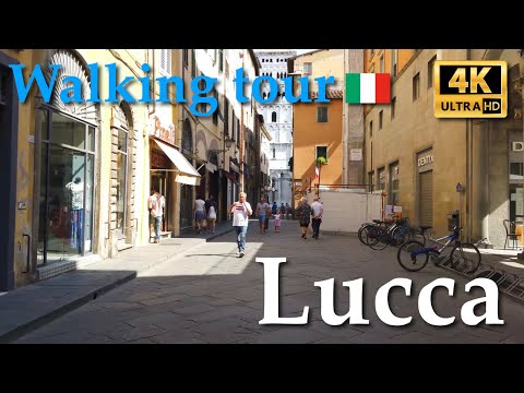 Lucca (Tuscany), Italy【Walking Tour】With Captions - 4K