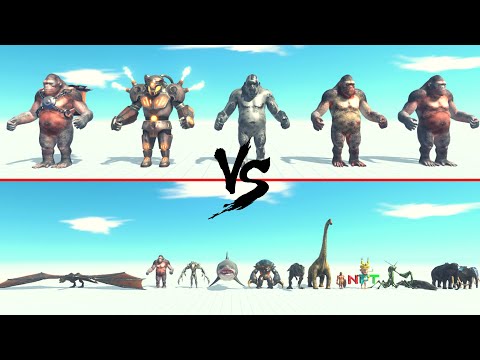 Goro The Giant Team Vs All Bosses ARBS | Animal Revolt Battle Simulator