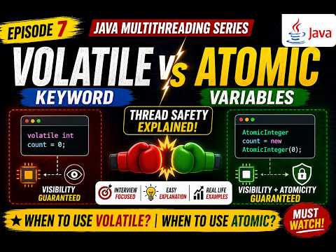 Volatile Vs Atomic Variables In Java Thread Safety Explained Java Multithreading Ep 7